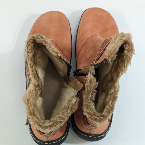 Josef Siebel Faux  Fur Lined Leather Boots Size 8 - Picture 10 of 12